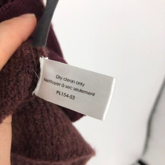 Monk & Lou burgundy acrylic knit cocoon longline cardigan side pockets XS - Picture 6 of 15